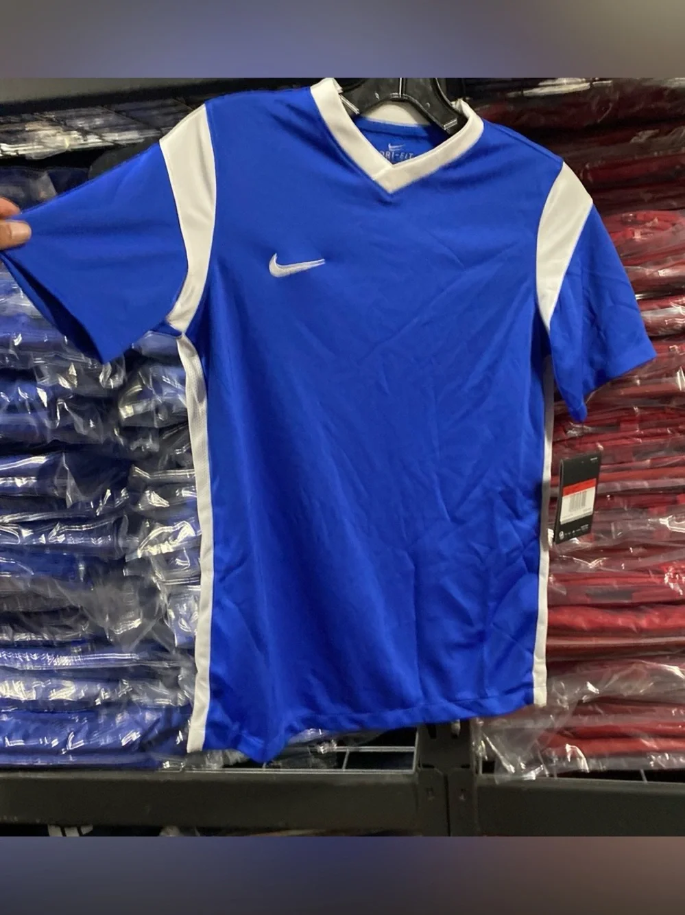 Nike Derby III Soccer Jersey NWT Kids Large Blue/White DRI-FIT CW3834-480